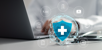 Digital security shield with medical cross